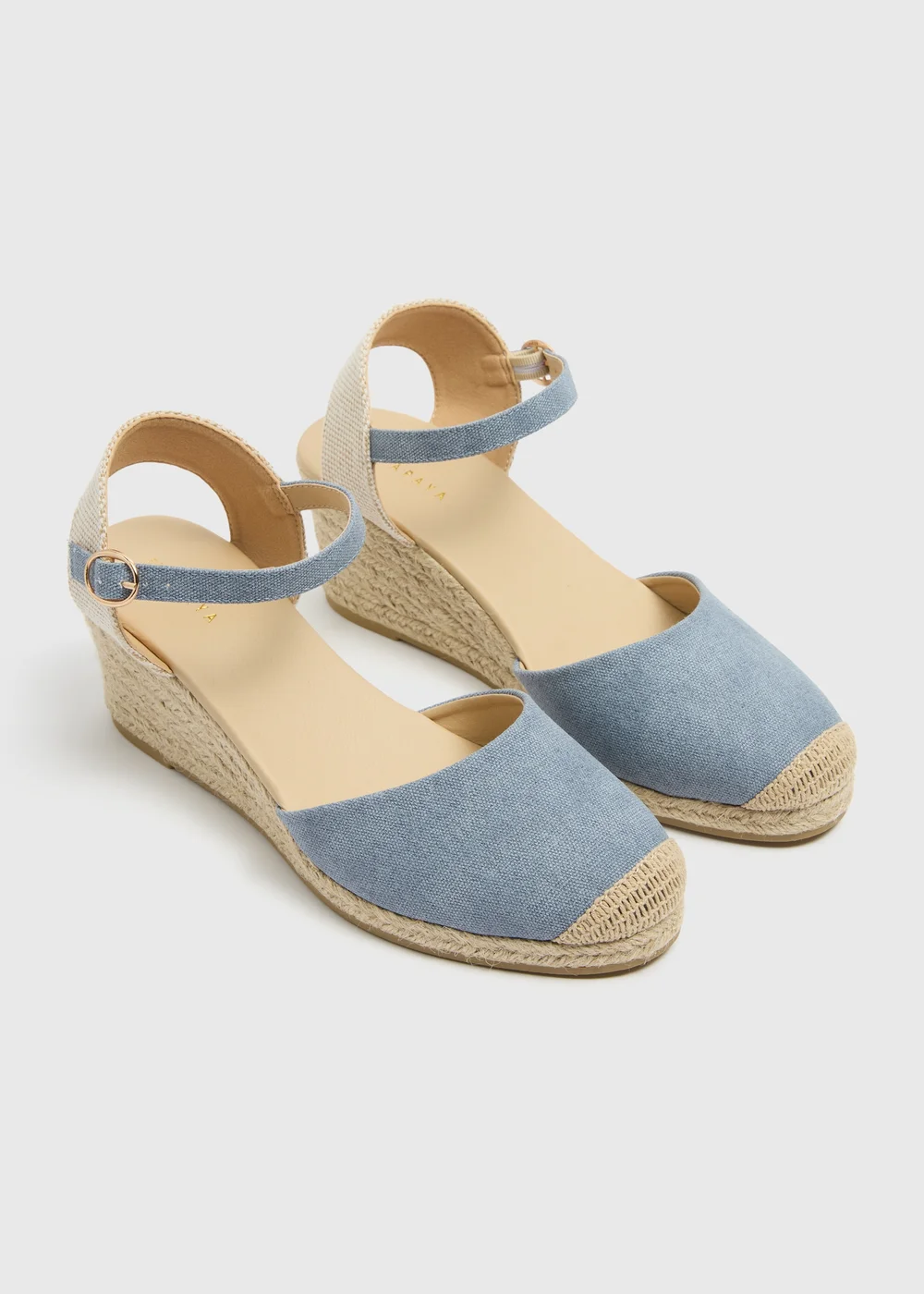 Blue Closed Toe Espadrille Sandals - 3 Image 1