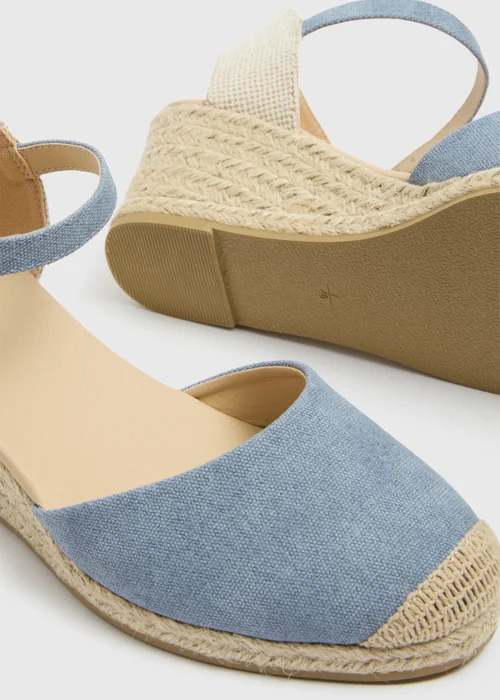 Blue Closed Toe Espadrille Sandals - 3 Image 2