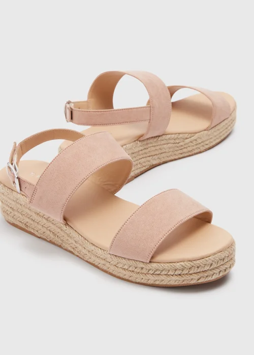 Nude Basic Espadrille Sandals - 7 Image 2