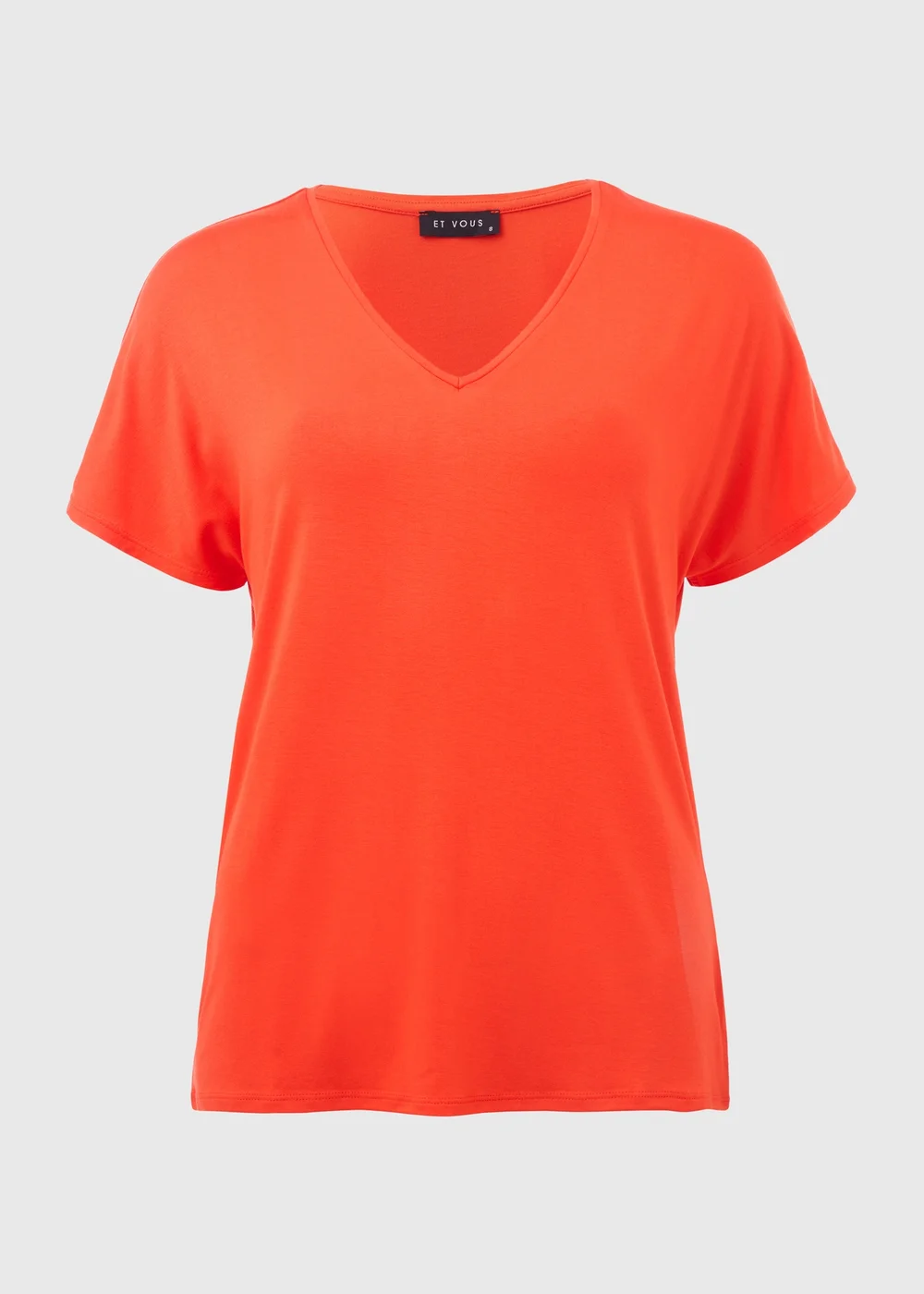 Et Vous Red V Neck T-Shirt - 8 Image 5