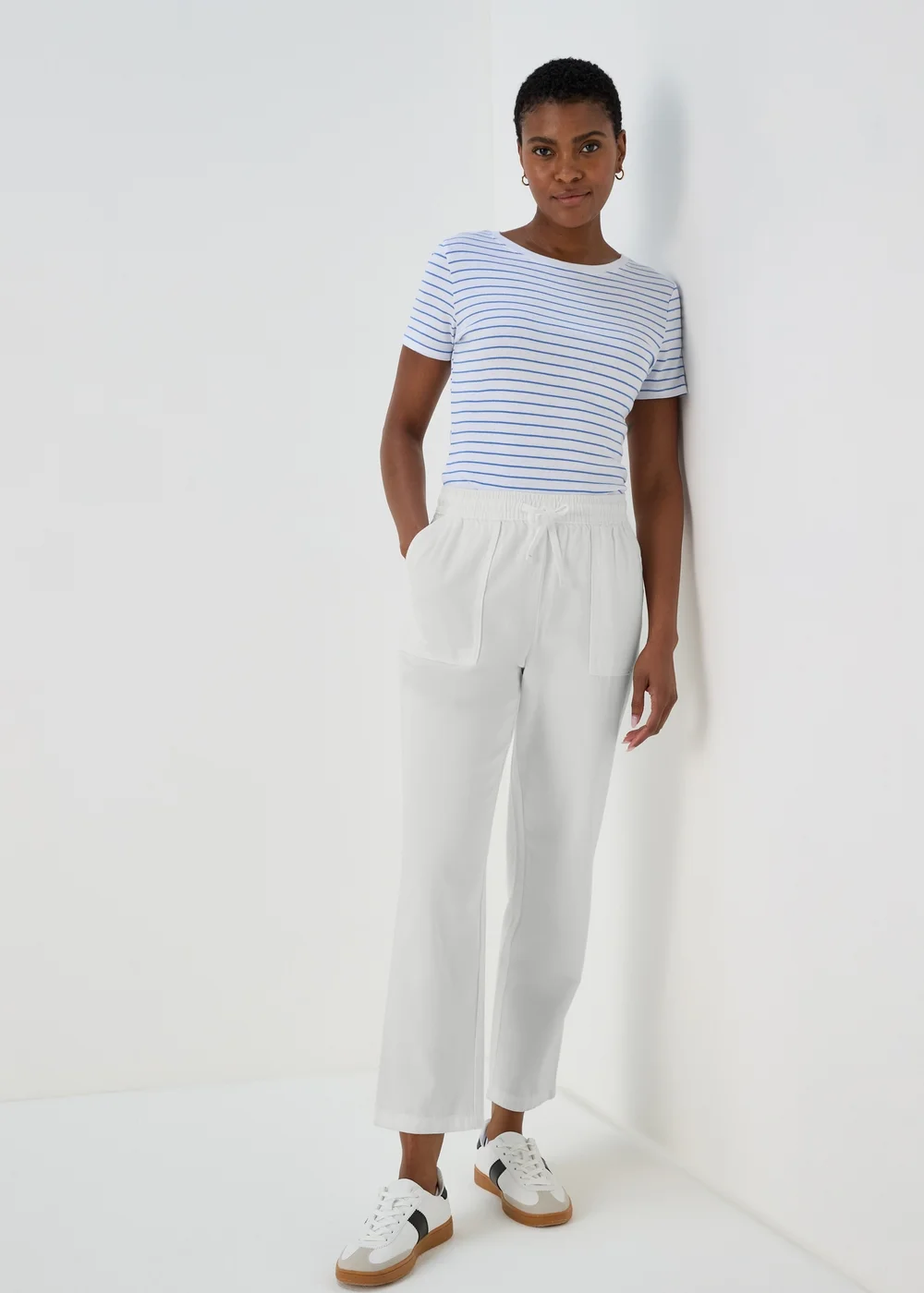 White Utility Joggers - Size 8 Image 4