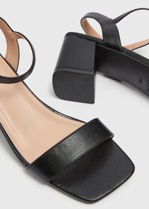 Black Low Block Heels - Size 3 Image 2