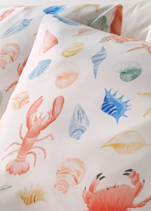 Multicolour Shells Print Duvet Set - Single Image 2