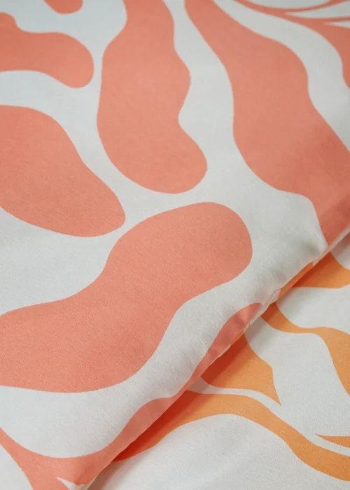 Coral Sorbet Abstract Print Duvet Set - Single Image 3