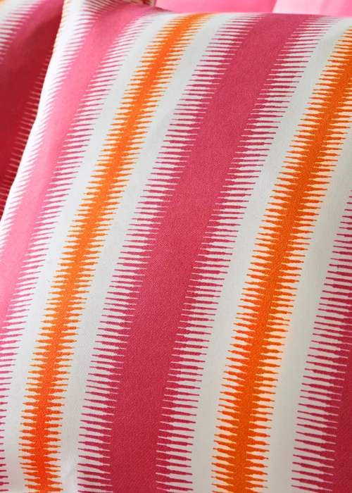 Pink Global Stripe Duvet Set - Single Image 2