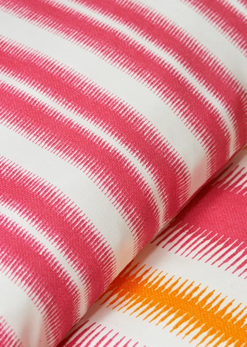 Pink Global Stripe Duvet Set - Single Image 3