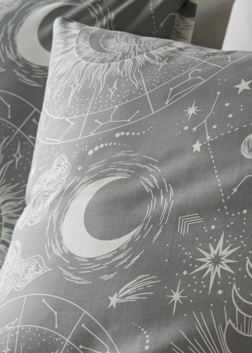 Grey Celestial Duvet Set - Single Image 2