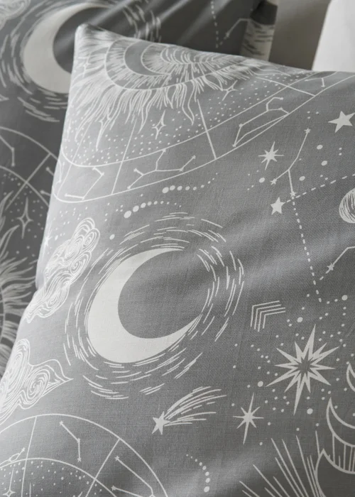 Grey Celestial Duvet Set - Single Image 2
