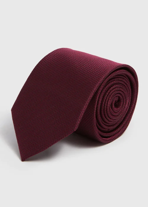 Taylor & Wright Plum Plain Tie - One Size Image 1