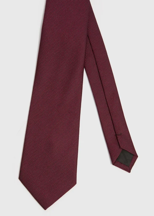 Taylor & Wright Plum Plain Tie - One Size Image 2