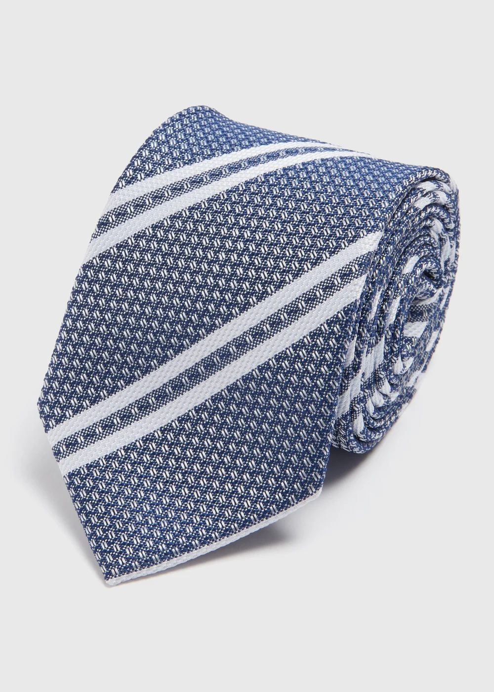 Taylor & Wright Navy Stripe Design Tie - One Size Image 1