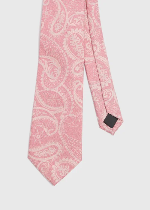 Pink Paisley Design Tie - One Size Image 2