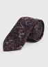 Taylor & Wright Burgundy Paisley Design Tie - One Size Image 1
