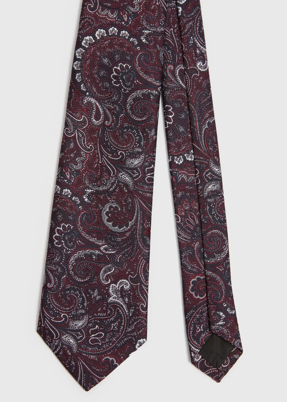 Taylor & Wright Burgundy Paisley Design Tie - One Size Image 2