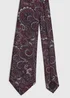 Taylor & Wright Burgundy Paisley Design Tie - One Size Image 2