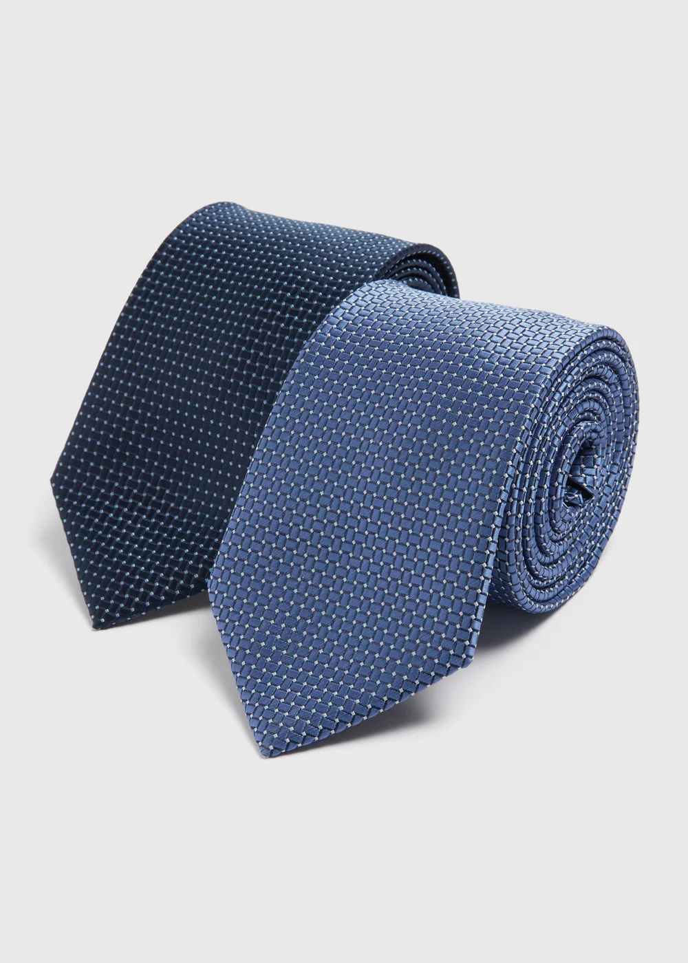 2 Pack Navy & Blue Geo Design Tie - One Size Image 1