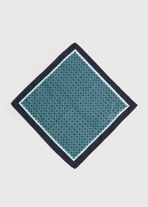 Mint Geo Circle Print Pocket Square - One Size Image 2