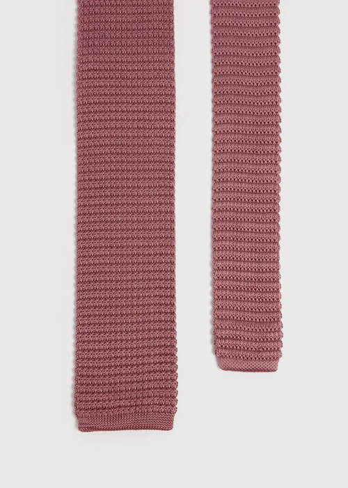 Taylor & Wright Pink Knitted Tie - One Size Image 2