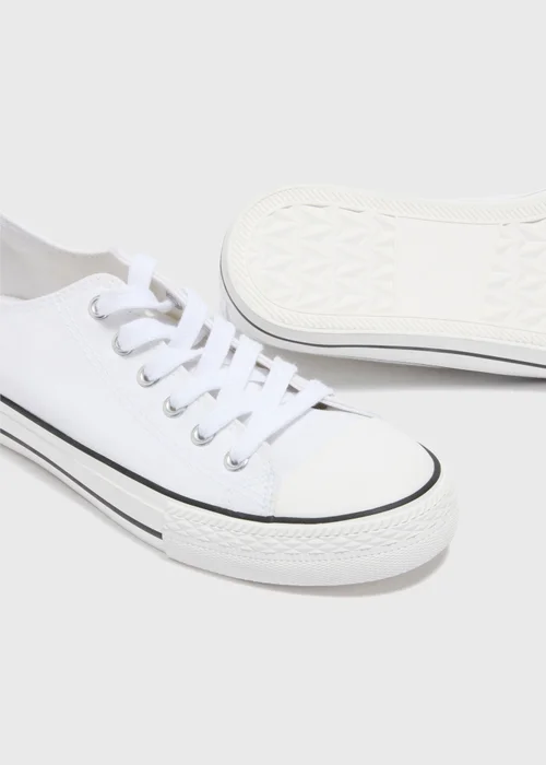 White Toe Cap Canvas Shoes - Size 3 Image 2