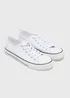 White Toe Cap Canvas Shoes - Size 3 Image 1