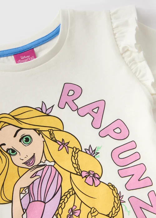 Disney Girls White Rapunzel T-Shirt (1-8yrs) - 1-1.5 Yrs Image 2