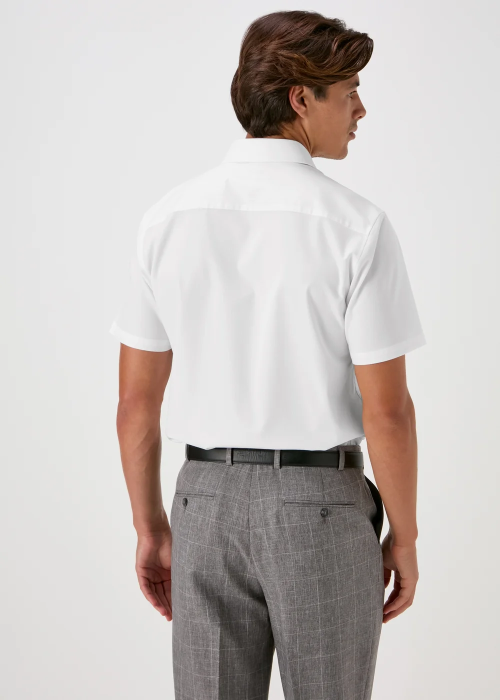 Taylor & Wright White Textured Short Sleeve Shirt - Small Image 2