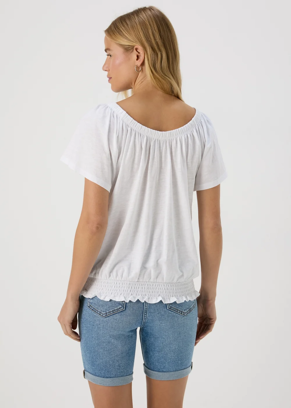 White Plain Gypsy Top - Size 8 Image 2