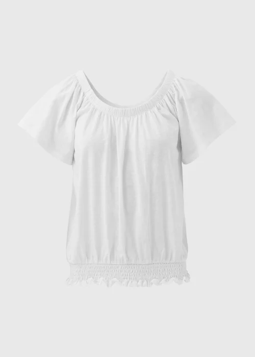 White Plain Gypsy Top - Size 8 Image 5