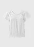 White Plain Gypsy Top - Size 8 Image 5