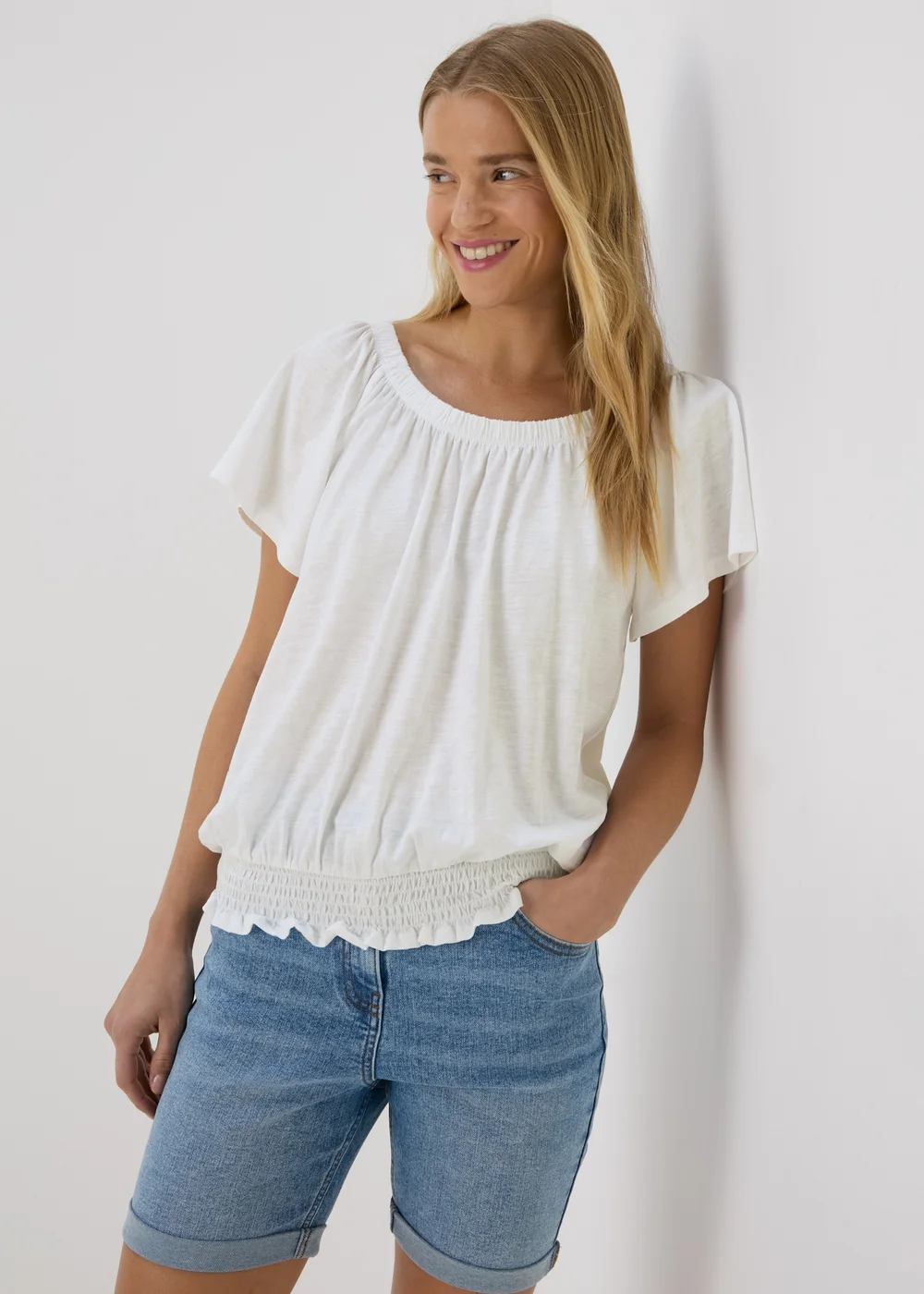 White Plain Gypsy Top - Size 8 Image 1