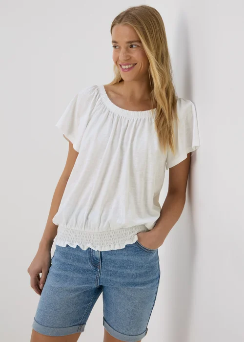 White Plain Gypsy Top - Size 8 Image 1