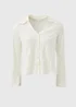 Ivory Plain Textured Shirt - Size 8 Image 5