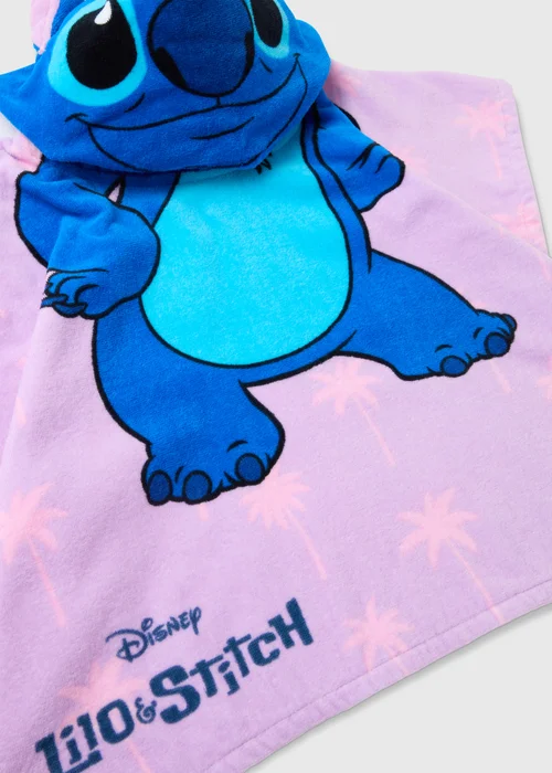 Disney Kids Lilac Stitch Poncho - One Size Image 2