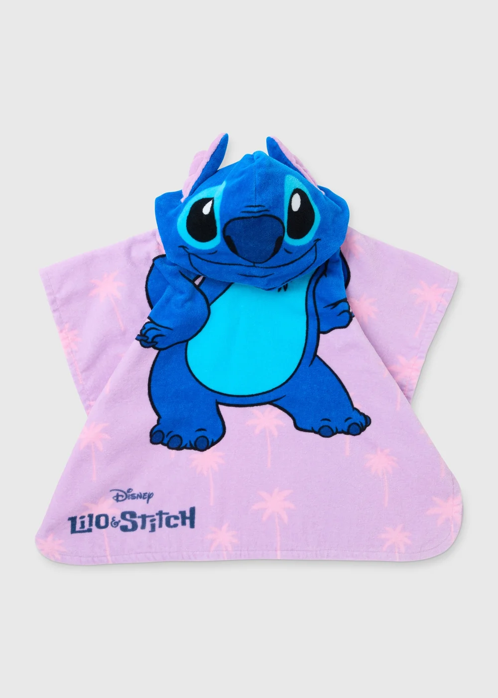 Disney Kids Lilac Stitch Poncho - One Size Image 1