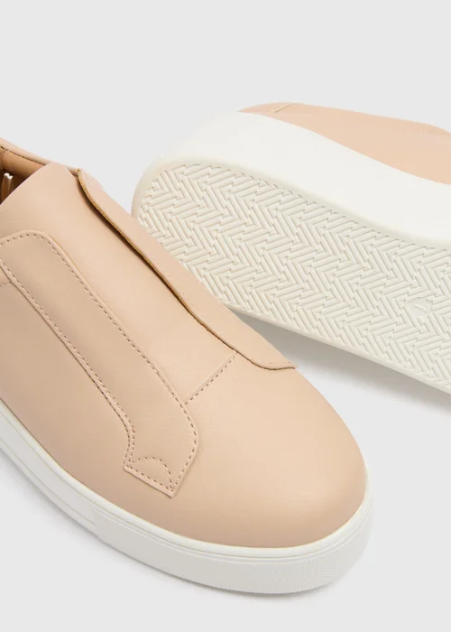 Nude Slip On Platform Trainers - Size 3 Image 2