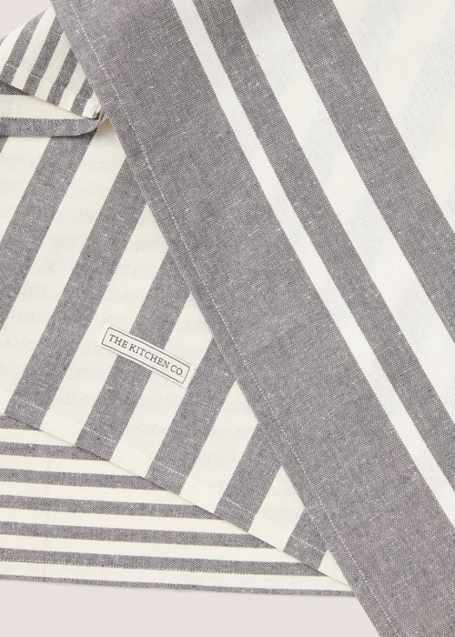Kitchen Co 3 Pack Grey Textile Tea Towels Image 2