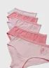 Girls 5 Pack Pink Hipsters Knickers (6-13yrs) - Age 6 - 7 Years Image 2