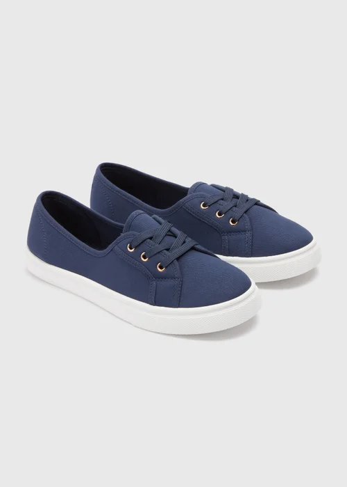 Navy Slip-On Pumps - 7 Image 1