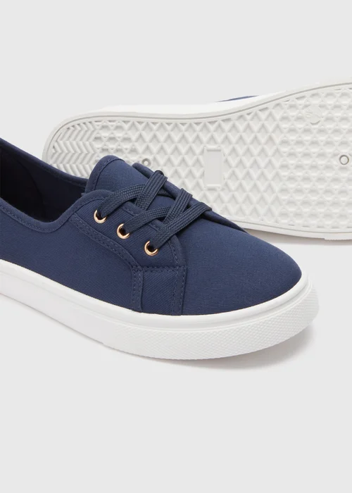 Navy Slip-On Pumps - 7 Image 2