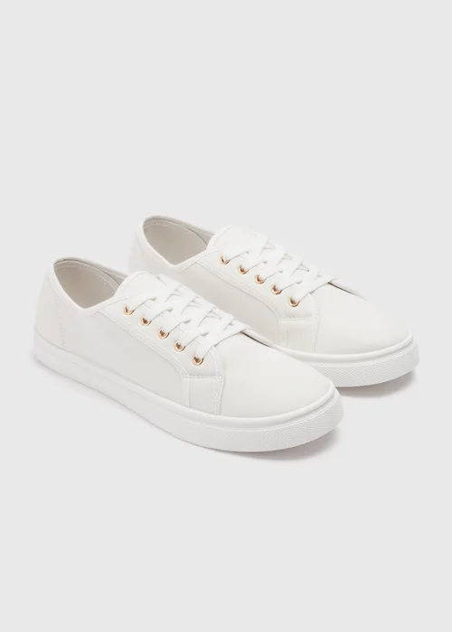 White Lace Trainers - Size 3 Image 1