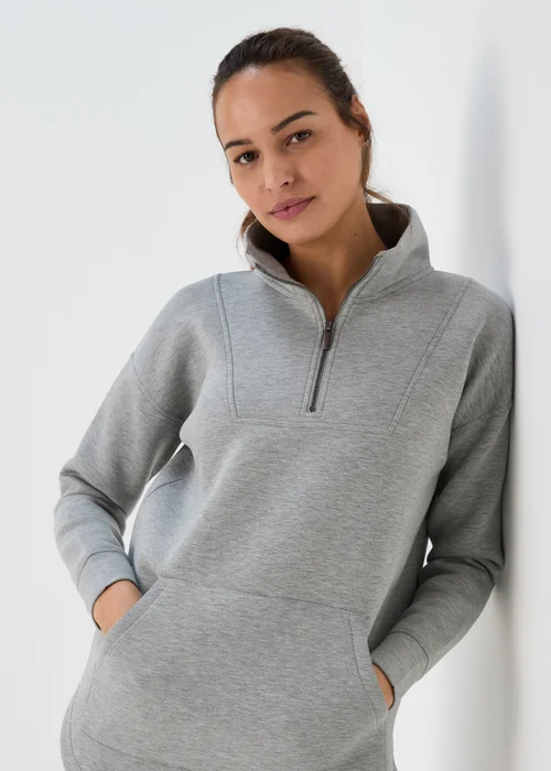 Souluxe Grey Half Zip Top - S Image 3