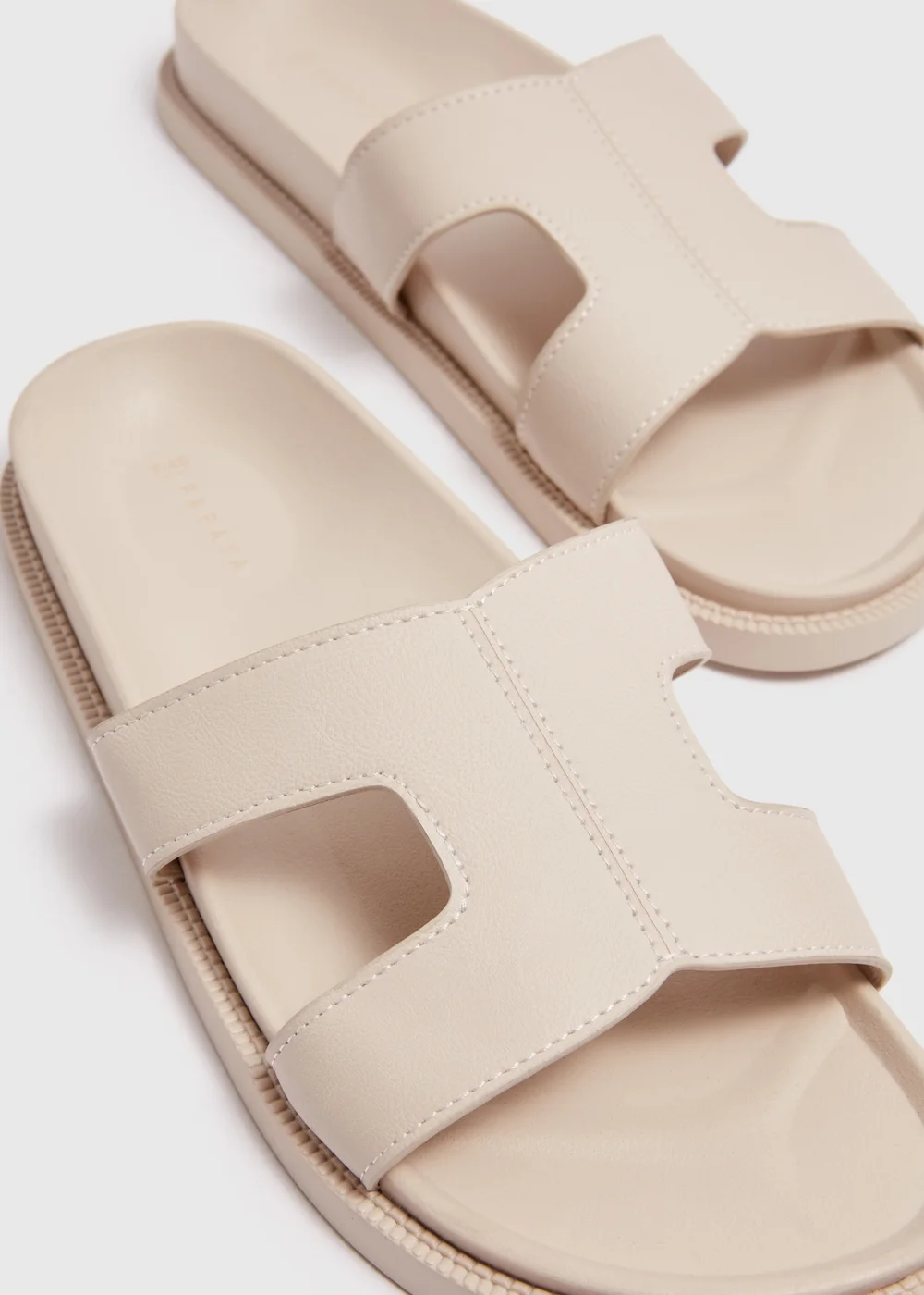 Stone Stitch Detail Mule Sandals - Size 3 Image 2
