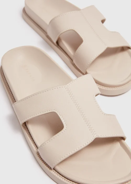Stone Stitch Detail Mule Sandals - Size 3 Image 2