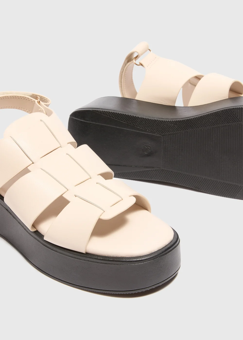 Stone Fisherman Flatform Rip Tape Sandals - 3 Image 2