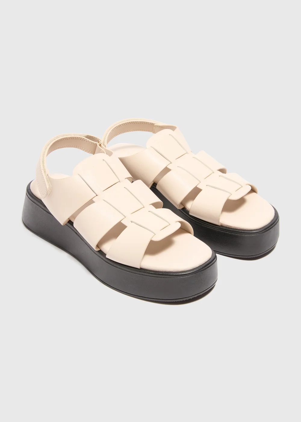 Stone Fisherman Flatform Rip Tape Sandals - 3 Image 1