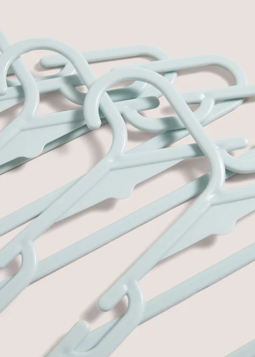 Kids 10 Pack Blue Plastic Hangers
(37cm x 21cm) Image 2