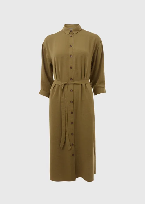 Khaki 3/4 Midi Dress - 8 Image 5