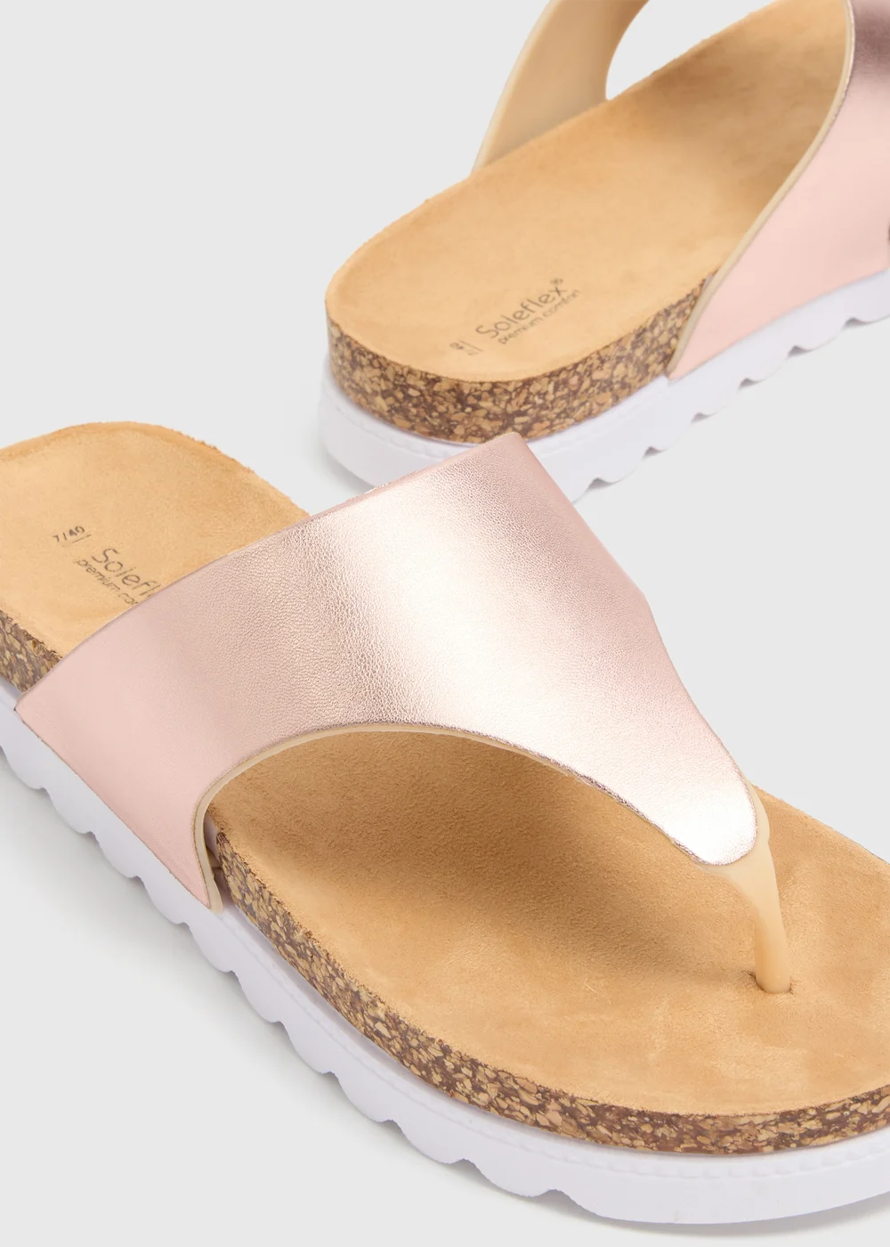 Soleflex Rose Foot Bed Sandals - 3 Image 2