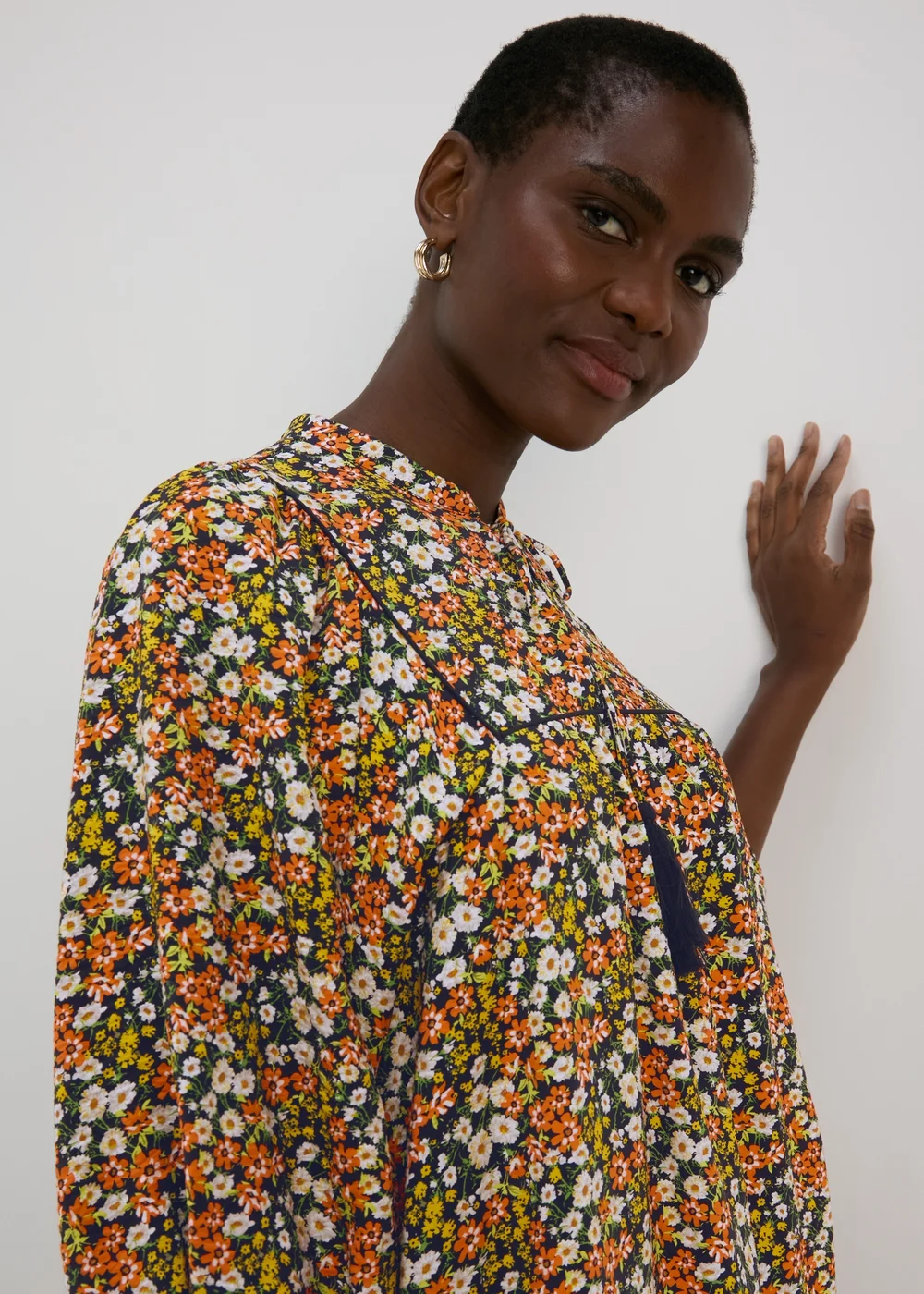 Multicolour Ditsy Airflow Midi Dress - 8 Image 3