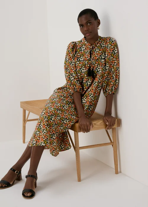 Multicolour Ditsy Airflow Midi Dress - 8 Image 4